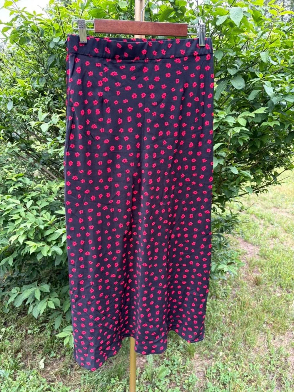 Princess Polly Whimsigoth Mabel Midi Skirt dark floral size 10